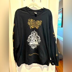 Death mediation. Size large. Long sleeve heavy‎ cotton T-shirt. New without tags